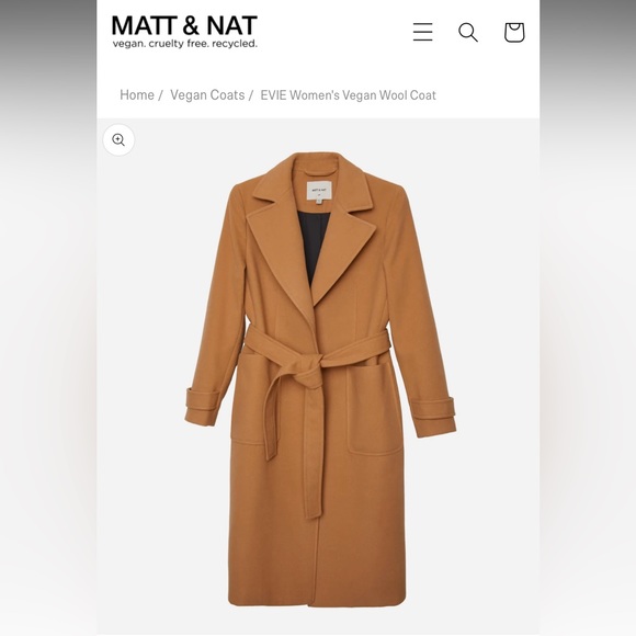 NWT Matt Nat Vegan Wool Coat